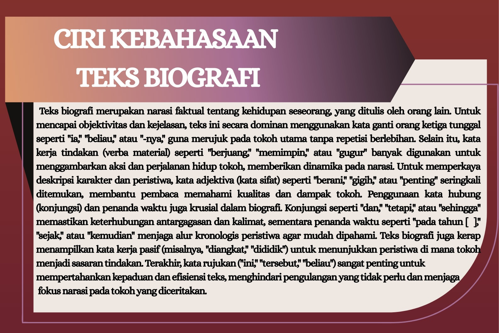ulasan teks biografi